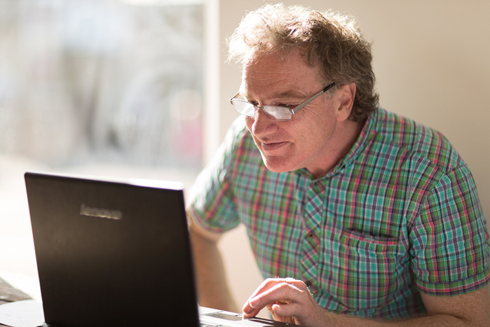 Man at a computer